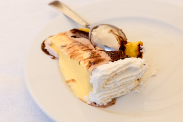 Ice cream cake close up