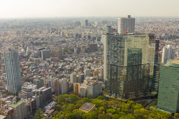 Fototapeta na wymiar Aerial view of Tokyo, Japan