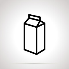 Milk pack, simple black icon