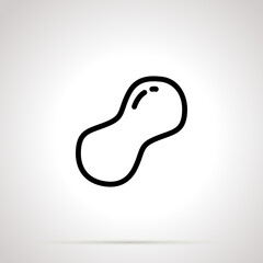 Peanut simple black icon