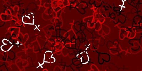 Light Red vector backdrop with woman's power symbols.