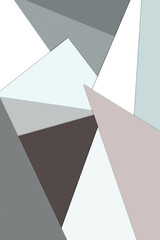 Geometric background sheets of colored paper pastel gray beige