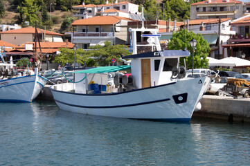 Fishing boat at the harbor. Greece