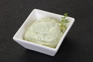 Cottage cream snack with herbs