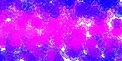 Light Purple, Pink vector texture with bright snowflakes.