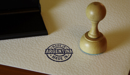 Made in Argentina stamp and stamping