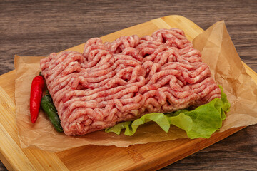 Raw Minced pork meat for cooking