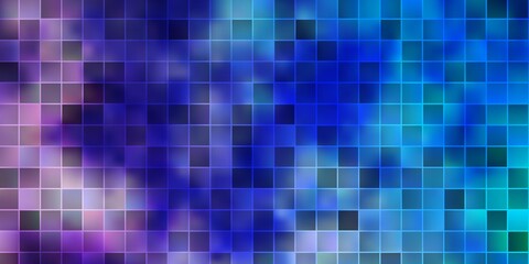 Light Pink, Blue vector backdrop with rectangles.
