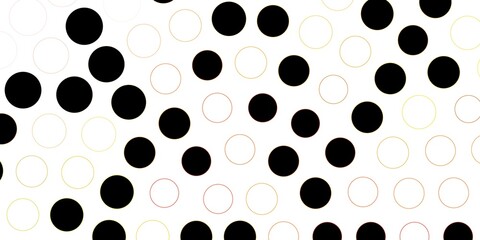 Dark Pink, Yellow vector background with bubbles. Colorful illustration with gradient dots in nature style. Design for your commercials.