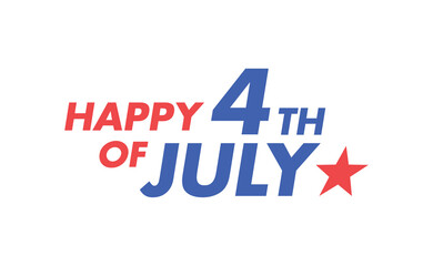 4th of July badge. United States of America patriot proud label stamp. Independence day of USA sticker.