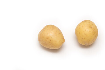 Raw potato isolated on white, with clipping path