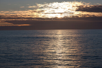 Antarctica sunset at polar night