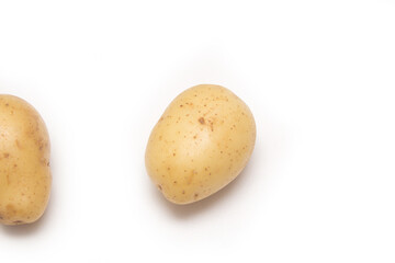 Raw potato isolated on white, with clipping path