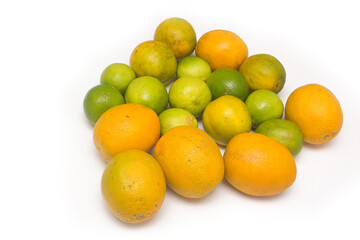 Assortment of exotic fruits isolated on white