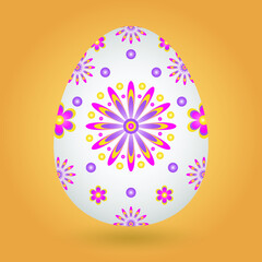 Colorful easter eggs isolated on white background. Vector illustration
