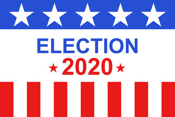 Presidential Election 2020 in United States. Vote day, November 3 . Patriotic american element. For poster, card, banner and background.
