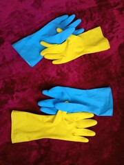 Gloves clubbed together