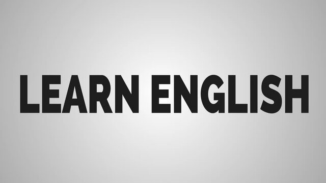Learn english animated words. Kinetic typography.