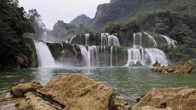 The Ban Gioc Detian Waterfalls of Vietnam and China