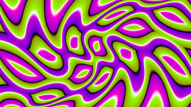 Green, pink and purple wrapping paper. Motion illusion.