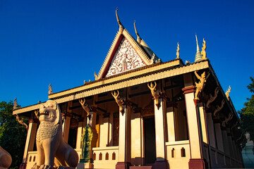 A beautiful view of Phnom Penh city, the capital of Cambodia.