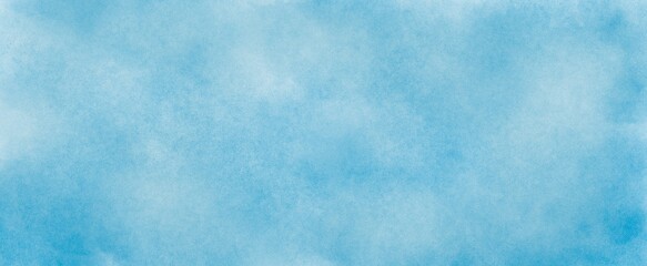 Light blue watercolor background hand-drawn with copy space for text	