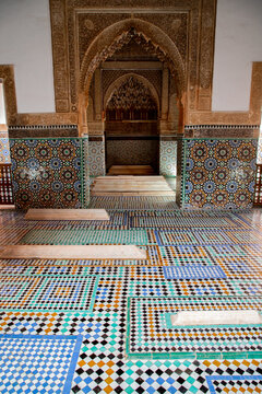 the Saadian tombs mausoleum in Marrakech, Morocco