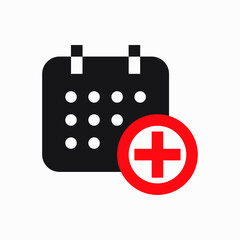 Сalendar with plus line vector minimalistic icon. Date symbol. Appointment day icon for web design. Modern flat organizer icon for app design. Business meeting sign minimal flat linear icons
