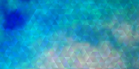 Light BLUE vector background with triangles.
