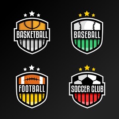 Naklejka premium Creative of a four sport logo vector