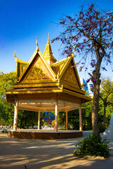 A beautiful view of Phnom Penh city, the capital of Cambodia.