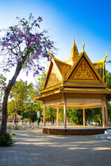 A beautiful view of Phnom Penh city, the capital of Cambodia.