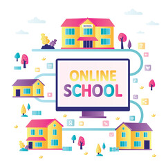 Online school in every house. Accessibility of e-learning and development of internet education.