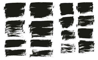 Flat Paint Brush Thin Half Background Mix High Detail Abstract Vector Background Set 