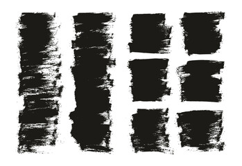 Flat Paint Brush Thin Half Background Mix High Detail Abstract Vector Background Set 