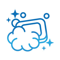 soap foam bubbles hygiene gradient style icon