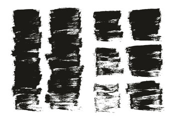 Flat Paint Brush Thin Half Background Mix High Detail Abstract Vector Background Set 