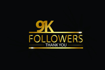 91K, 91.000 Followers Thank you celebration logotype. For Social Media, Instagram  - Vector