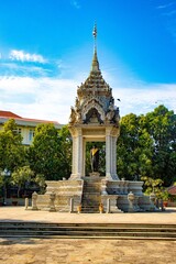 A beautiful view of Phnom Penh city, the capital of Cambodia.