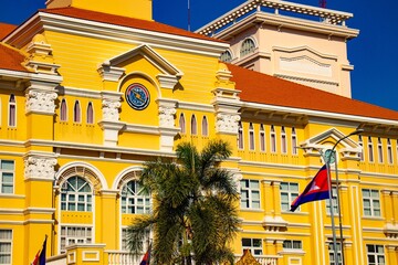 A beautiful view of Phnom Penh city, the capital of Cambodia.