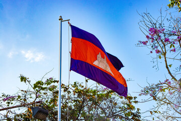 A beautiful view of Phnom Penh city, the capital of Cambodia.