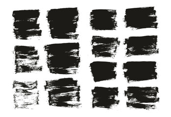 Flat Paint Brush Thin Half Background Mix High Detail Abstract Vector Background Set 