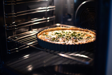 Salmon, Spinach & Feta Quiche