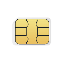 Realistic mockup of nano SIM card vector illustration. New chip mobile cellular communication technology.