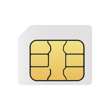 Realistic mockup mini SIM card vector illustration. New chip mobile cellular communication technology.