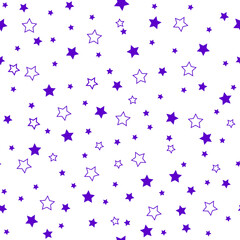Asterisks.  Seamless pattern. Design for fabric, wrapping paper, background, wallpaper. Vector.