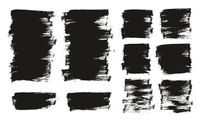 Flat Paint Brush Thin Half Background Mix High Detail Abstract Vector Background Set 