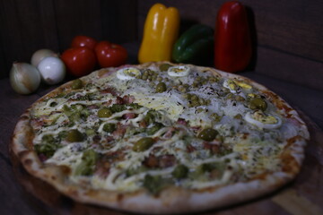 pizza with vegetables