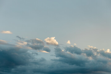 Naklejka na ściany i meble View of the cloudy sky in springtime