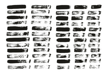 Flat Paint Brush Thin Straight Lines High Detail Abstract Vector Background Mix Set 